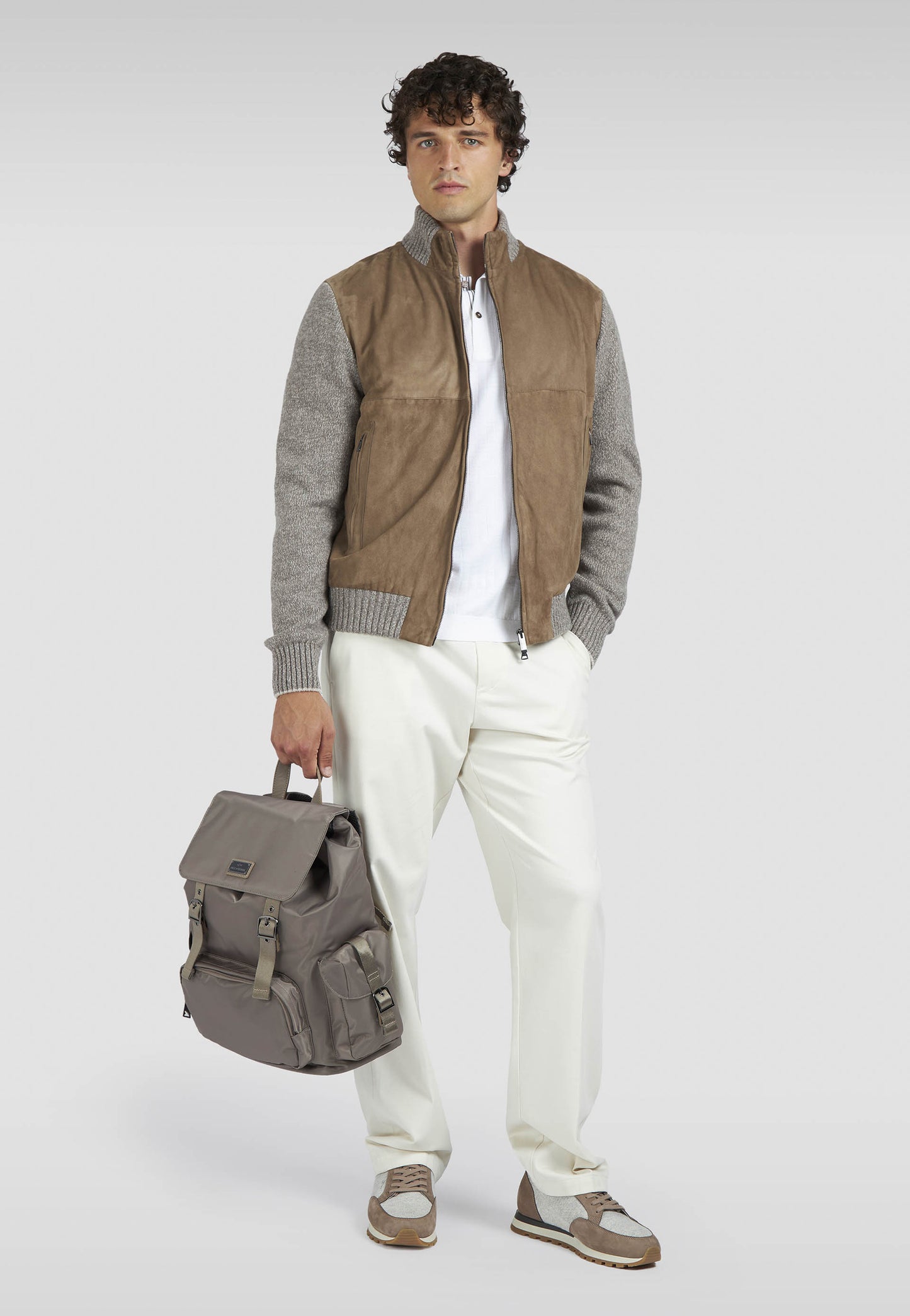 MAGLIA FULL ZIP RIVIERA IN LANA E CASHMERE