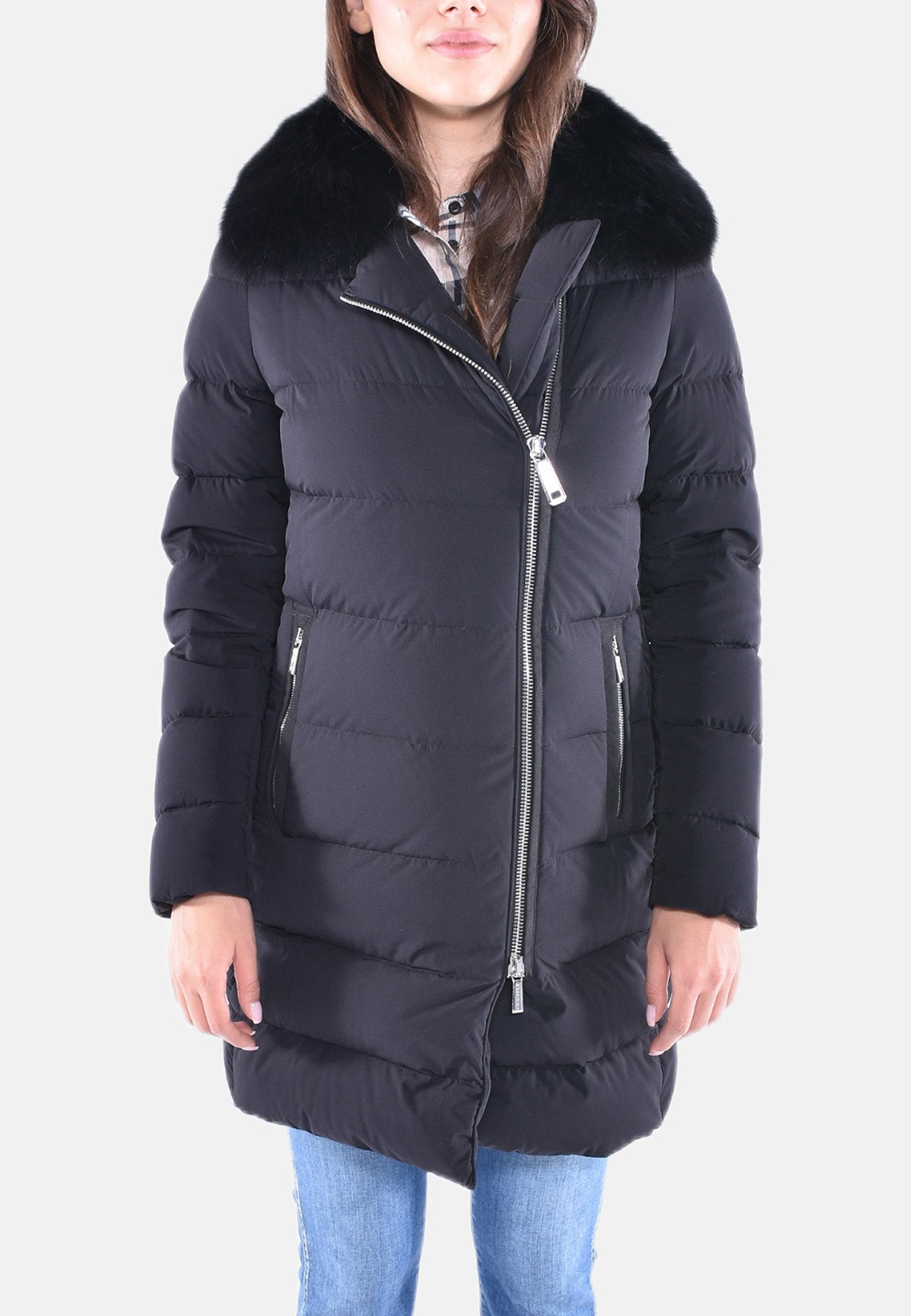 GIUBBINO CON PELO E CHIUSURA LATERALE DILETTA