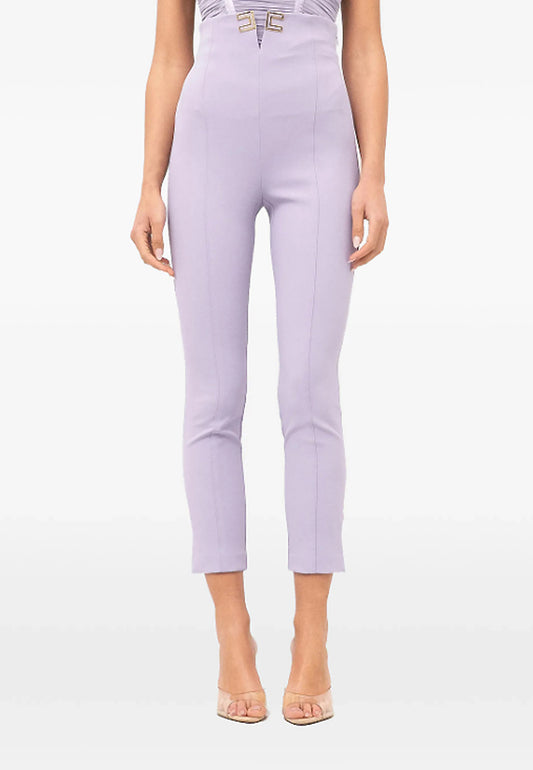 PANTALONI IN DOPPIO CREPE CON DETTAGLIO LOGO