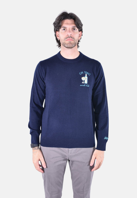 HERON LIGHT EMBRY CREW NECK LIGHT SWEATER