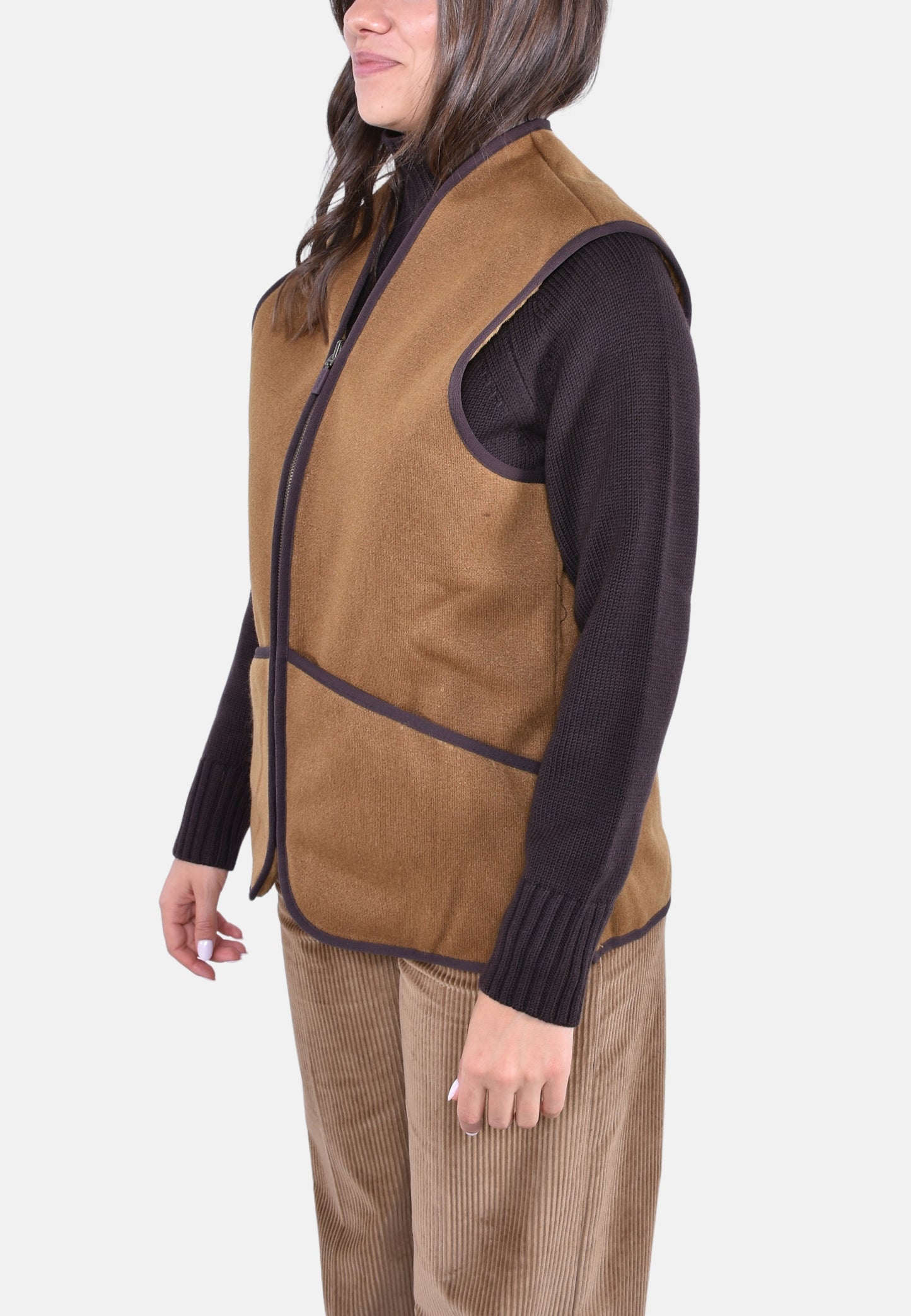 WARM PILE WAISTCOAT ZIP