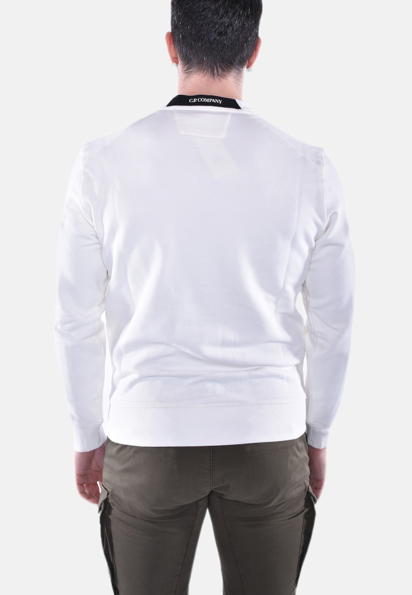 DIAGONAL RAISED FLEECE LENS SWEATSHIRT
