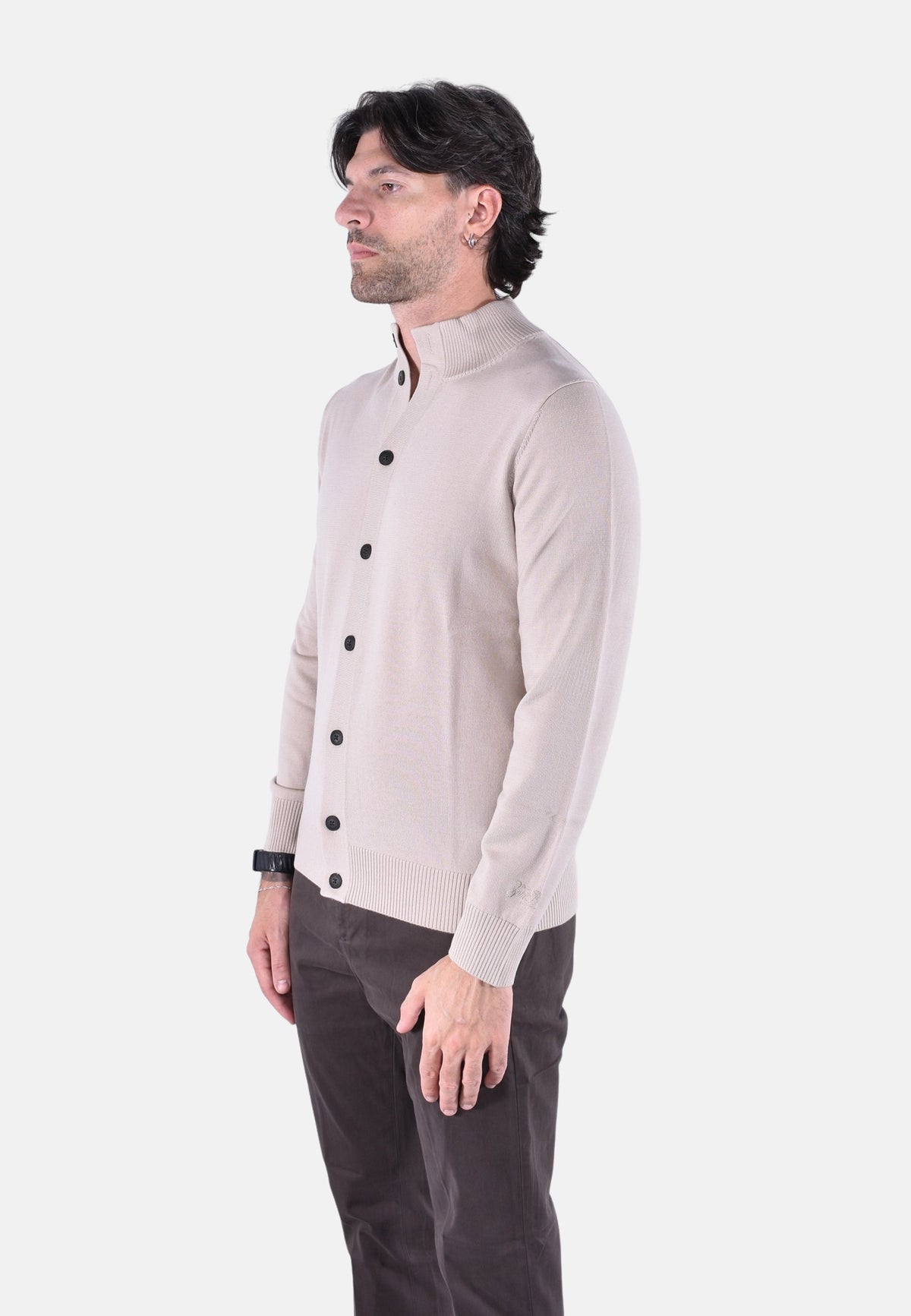 SAVILE MERINO BOTTONS KNIT CARDIGAN