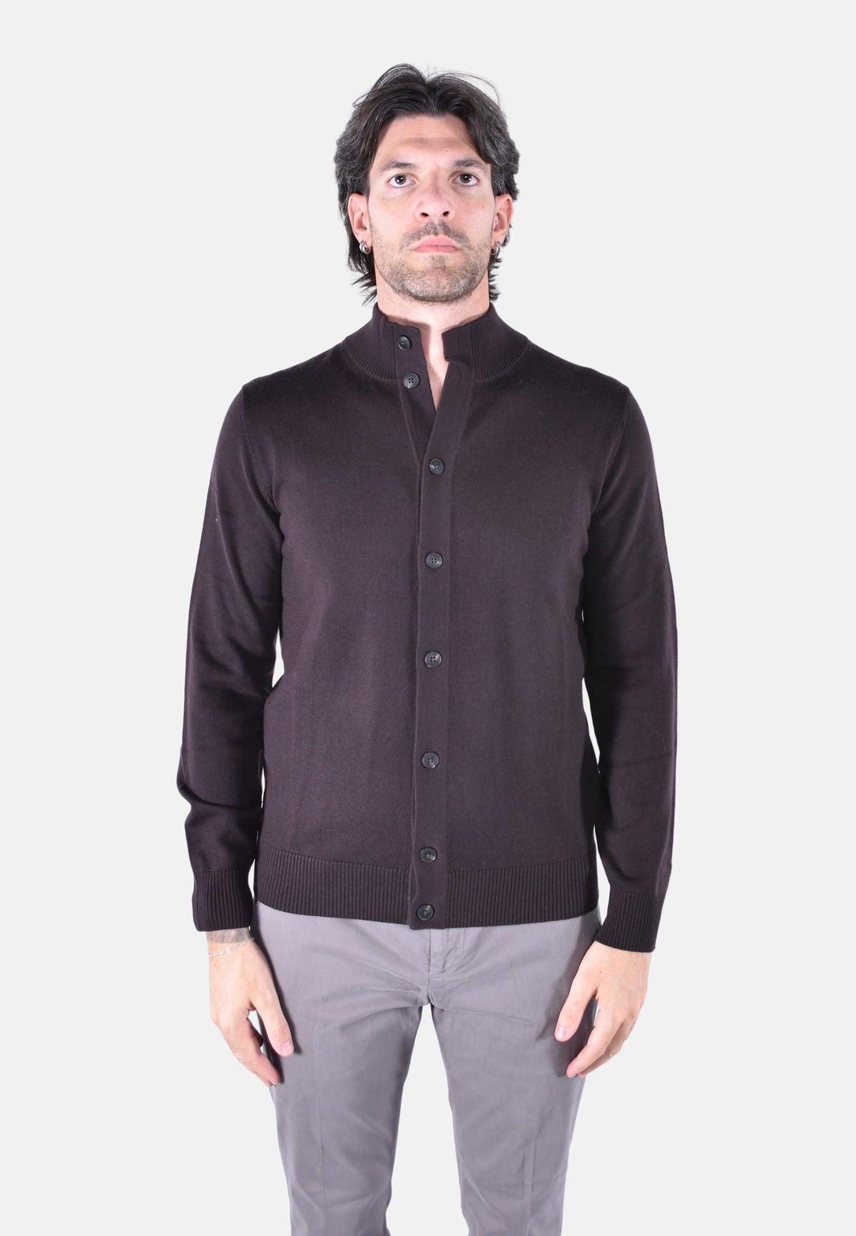 SAVILE MERINO BOTTONS KNIT CARDIGAN