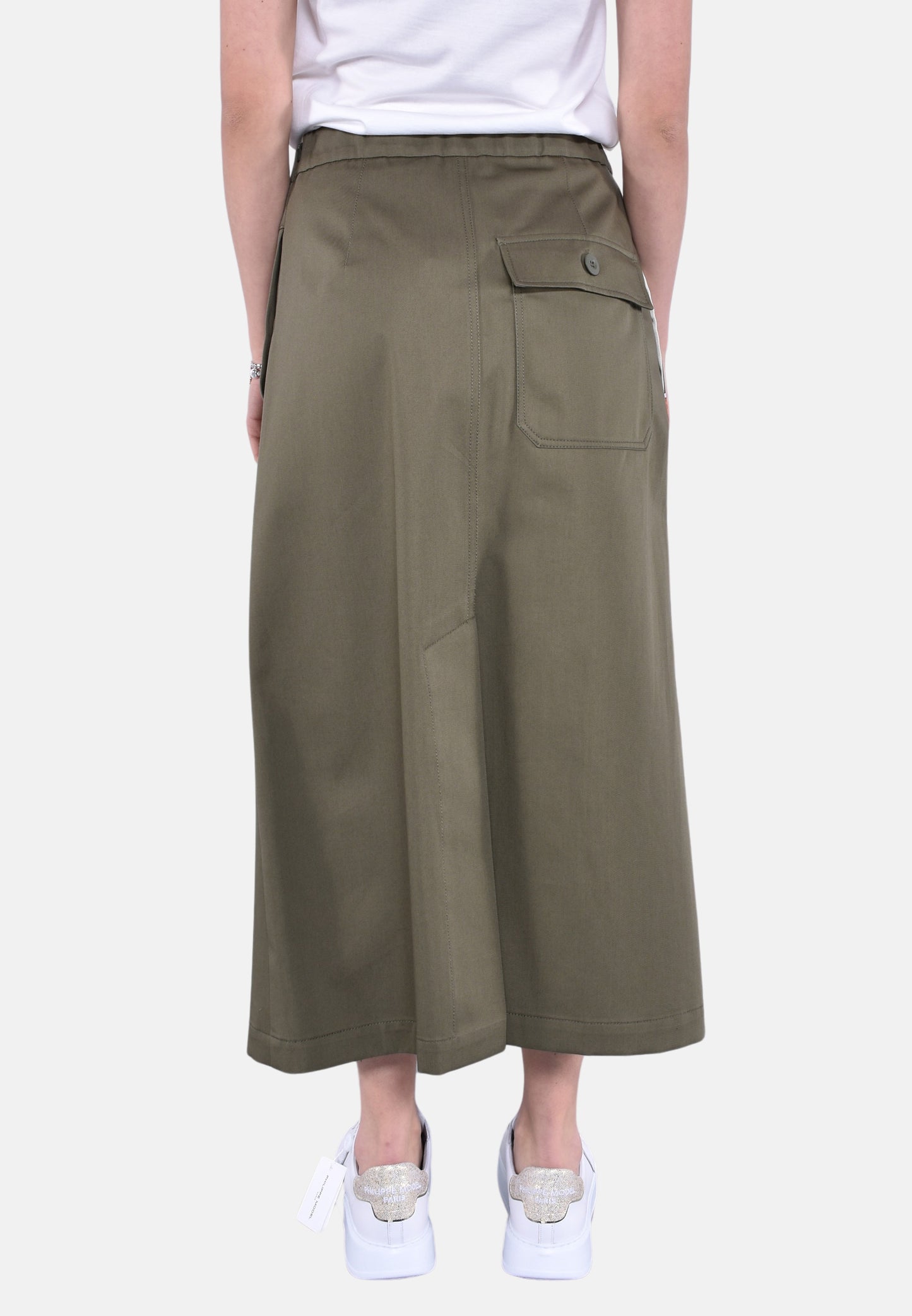 GONNA IN TWILL STAMPATO E GABARDINA LALLO