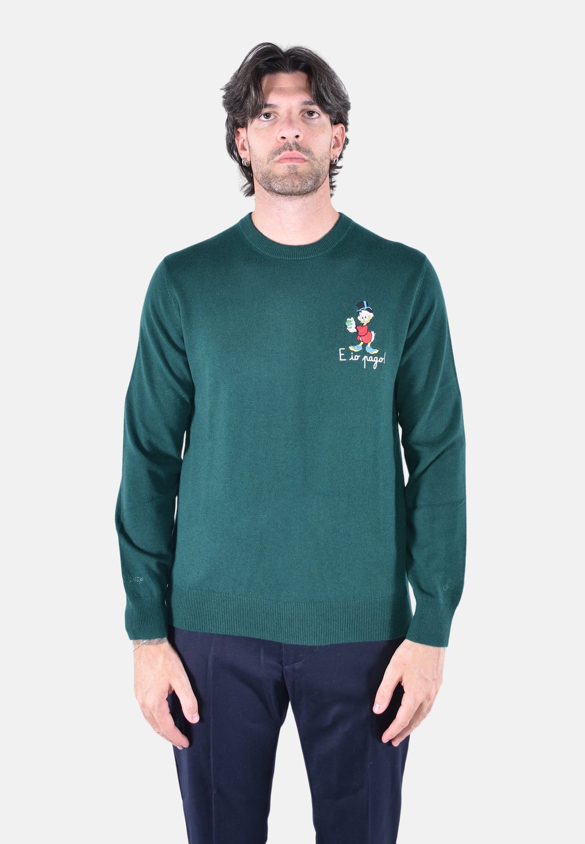 HERON LIGHT EMBRY CREW NECK LIGHT SWEATER