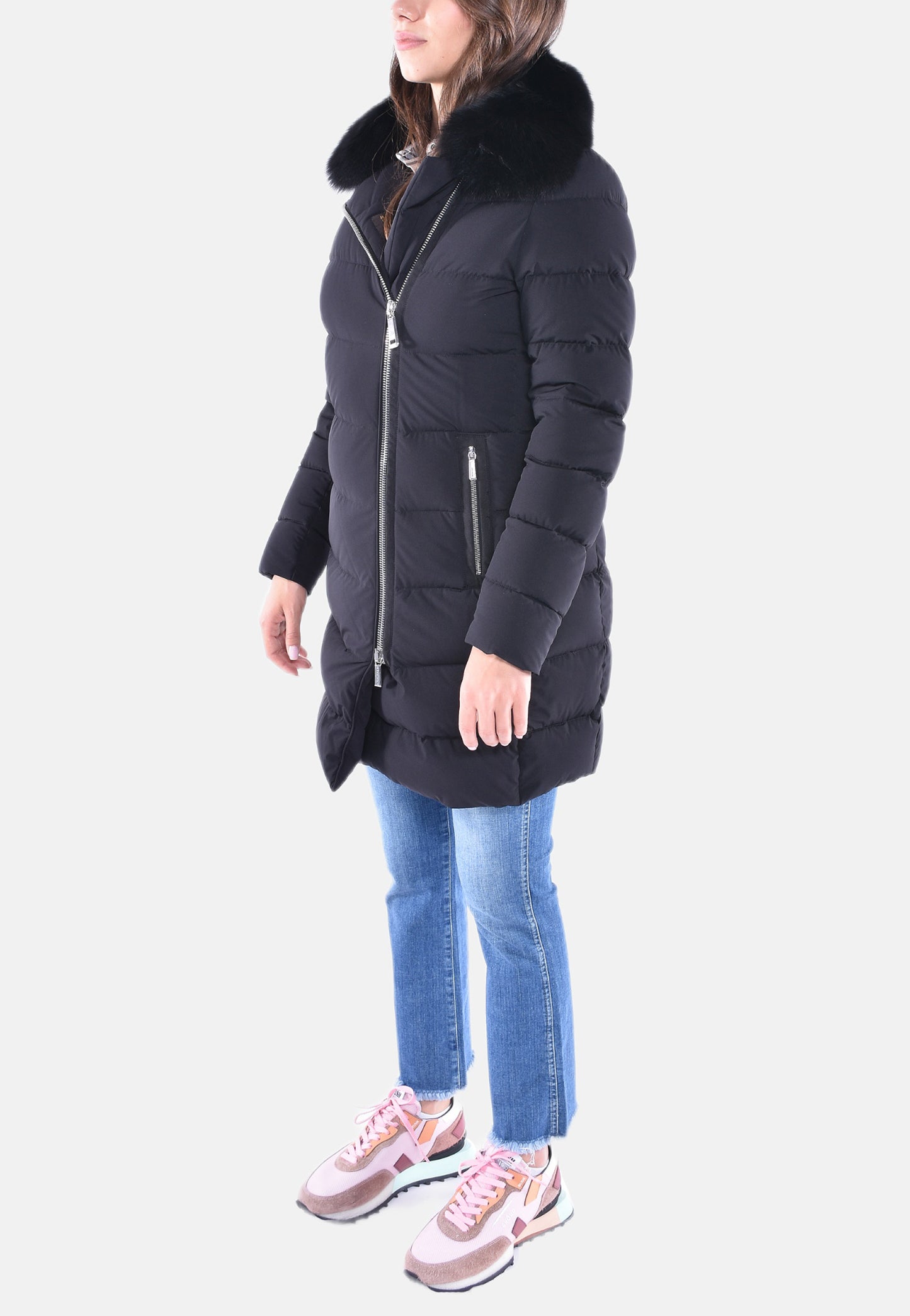 GIUBBINO CON PELO E CHIUSURA LATERALE DILETTA