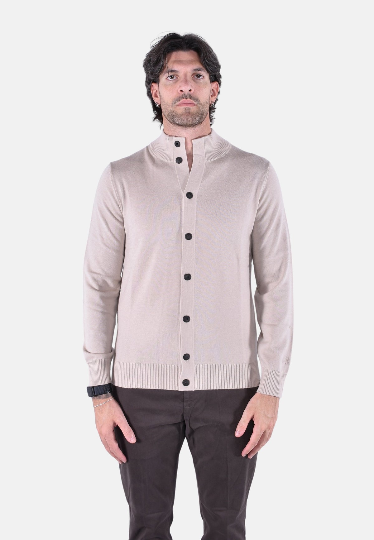 SAVILE MERINO BOTTONS KNIT CARDIGAN