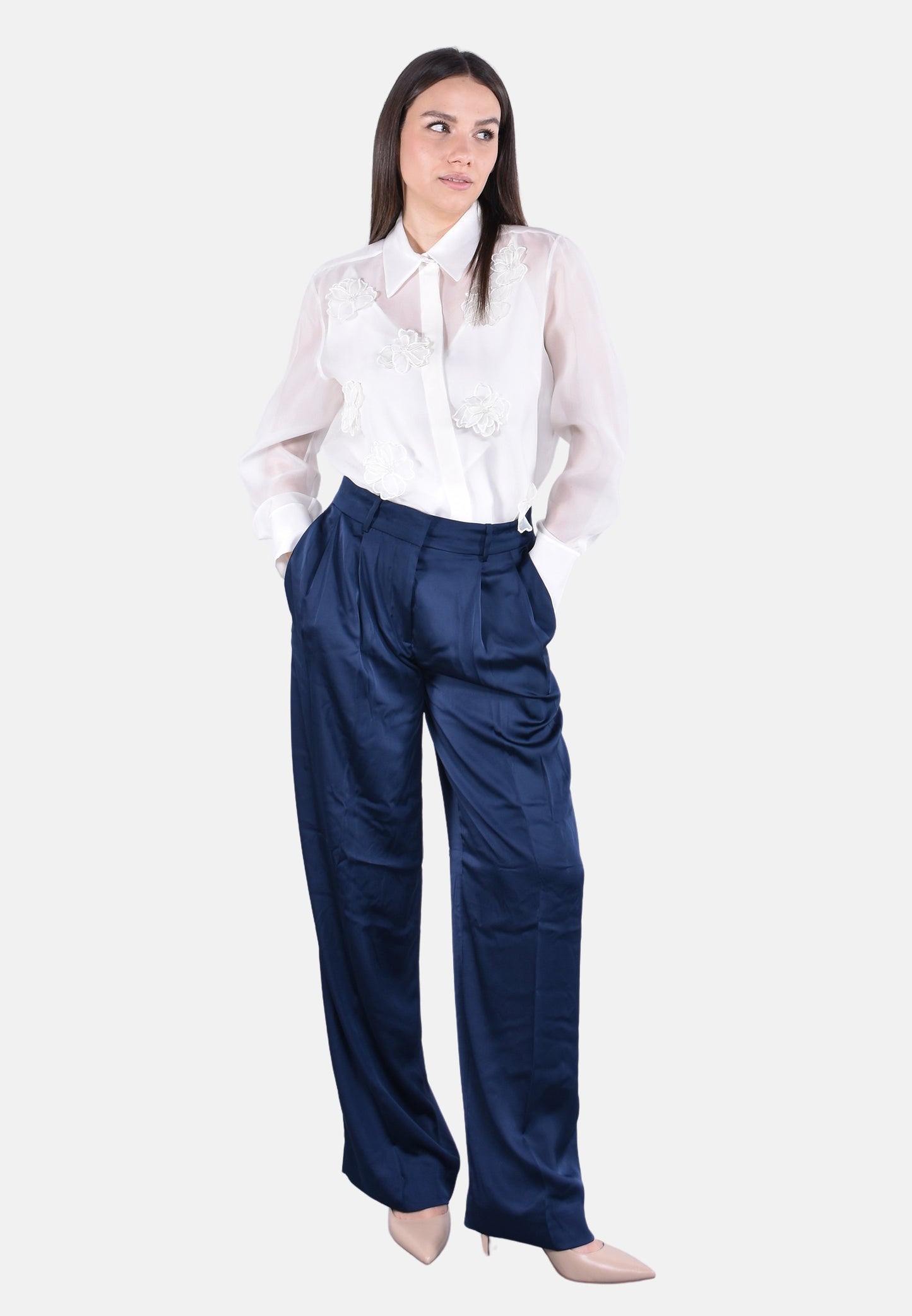 SATIN WIDE LEG PANT