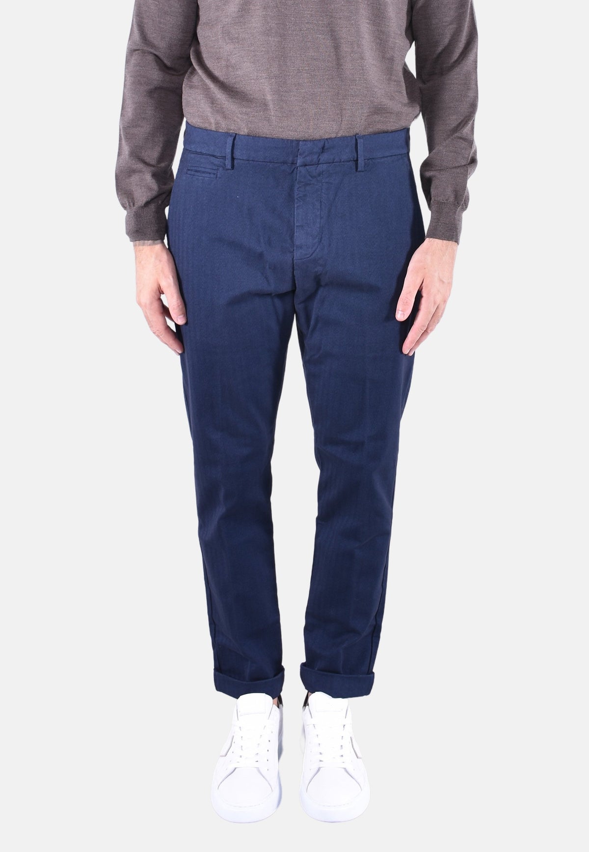 JOE CARROT-CUT CHINOS IN STRETCH HERRINGBONE