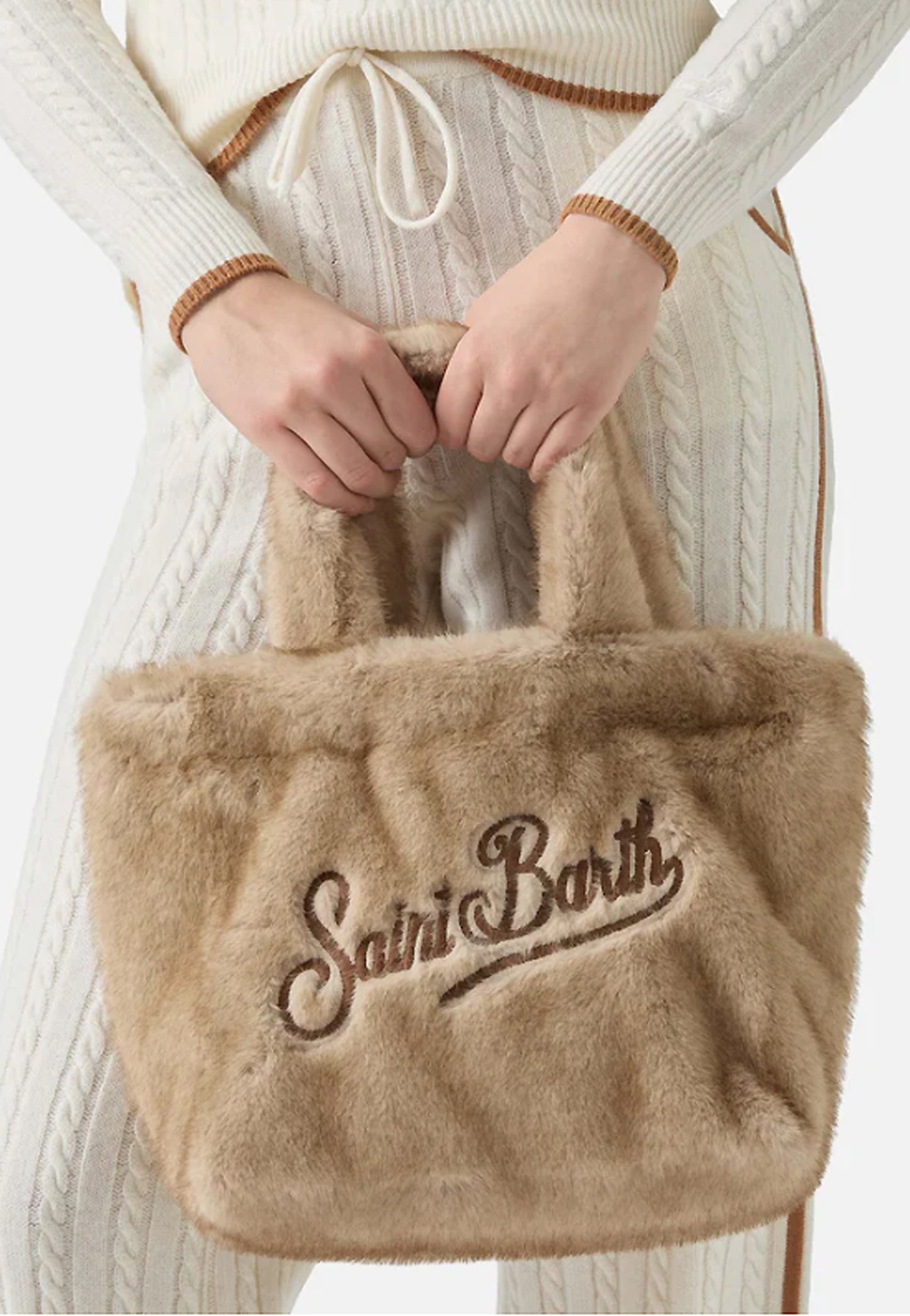 COLETTE SOFT FUR HAND BAG WITH STRAP