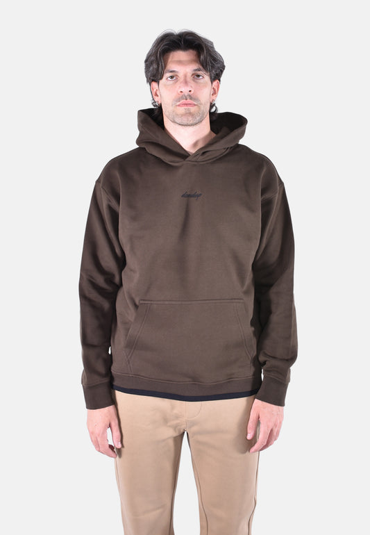 REGULAR-FIT SWEATSHIRT IN CONTRASTING RIBBED FLEECE