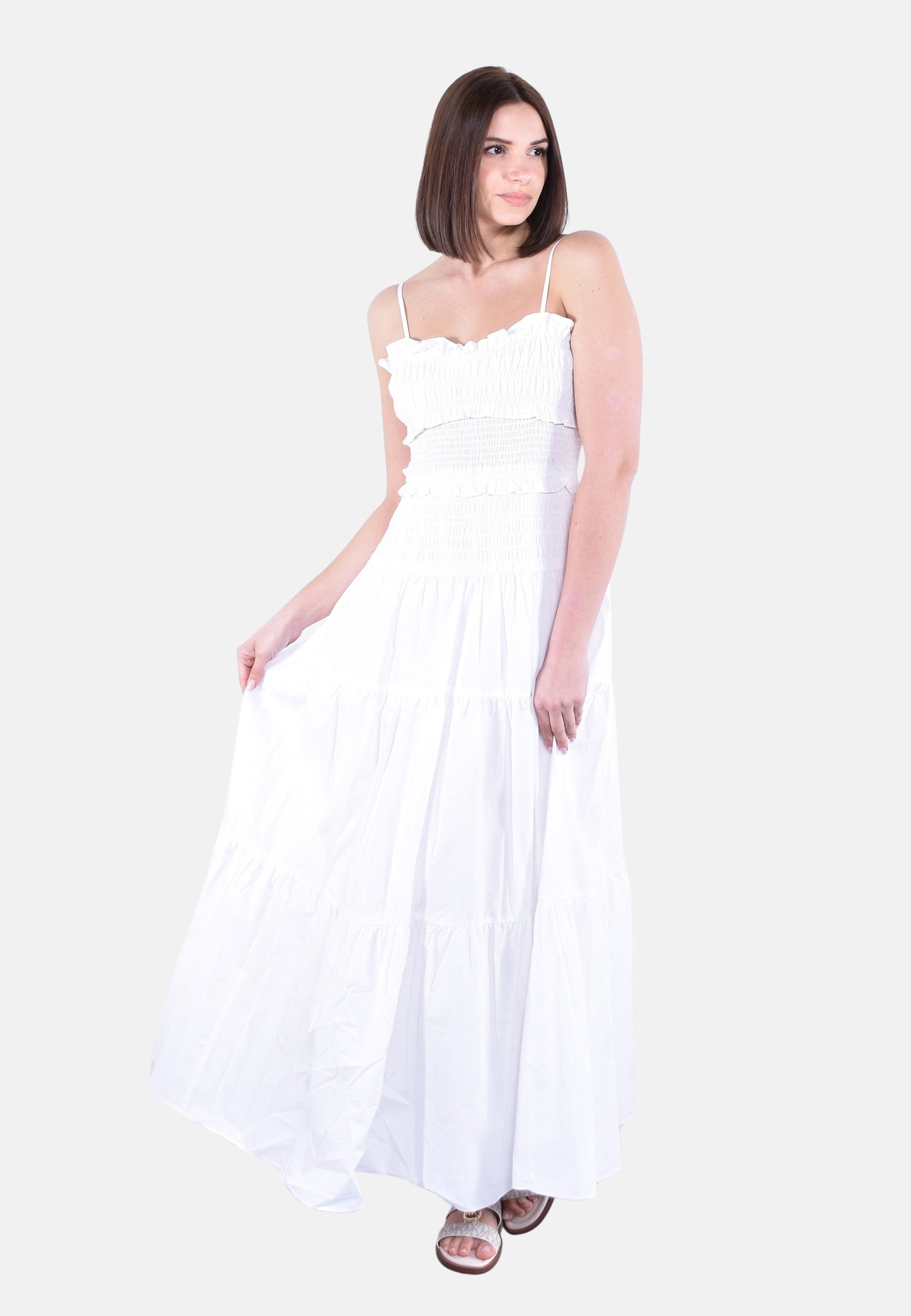 SMOCKED MAXI DRESS