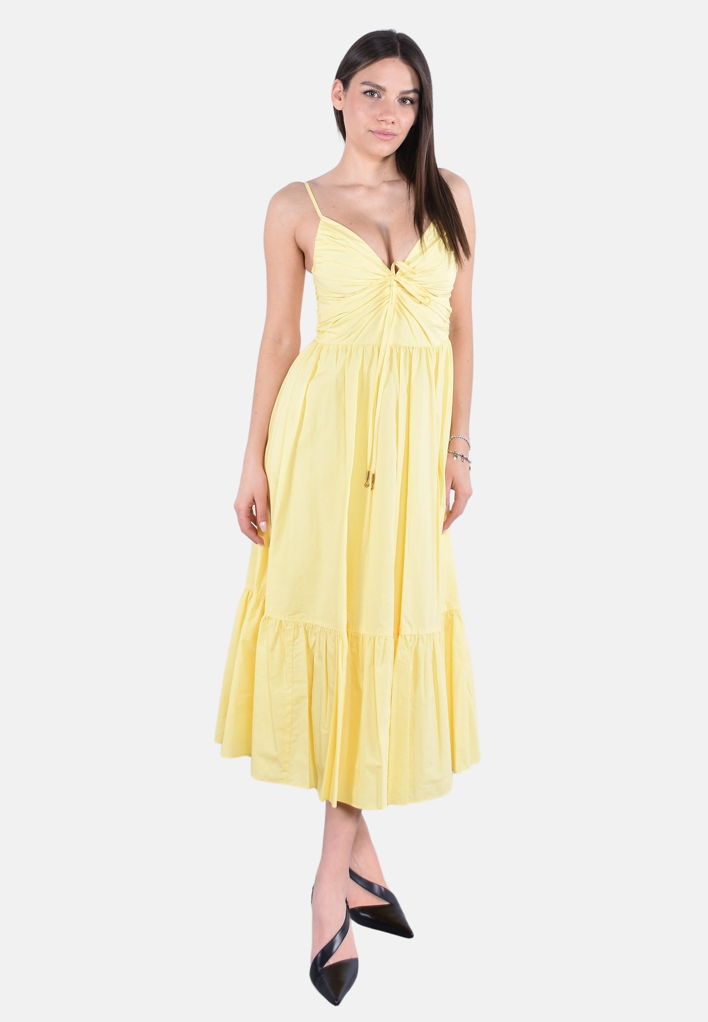 POPLIN MIDI DRESS