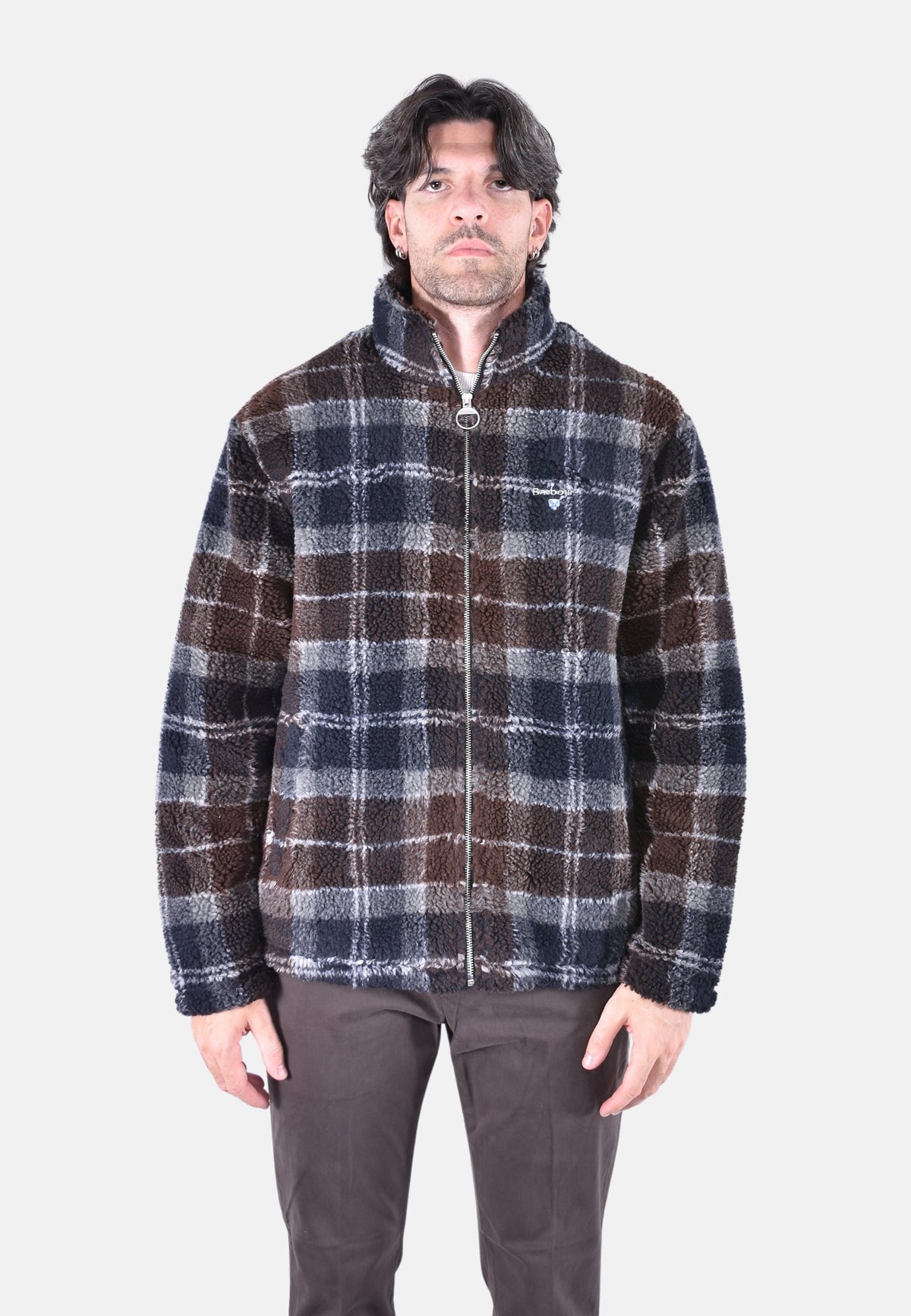 TARTAN FLEECE ZIP THROUGH