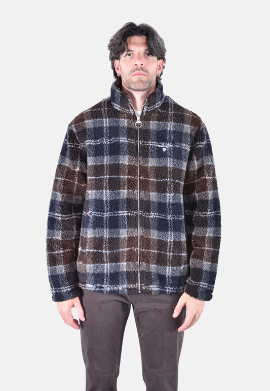 TARTAN FLEECE ZIP THROUGH